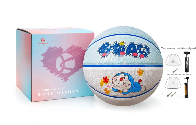 Kuangmi x Doraemon PU Basketball Multicolor Size 7 Training Match Unisex-7