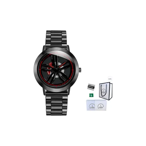 Sanda Кварцевый механизм стальной ремешок мужские часы черный циферблат