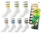 Pre-School Thigh-High Socks 7 Pack Gift Box Set (06-09 Years Old/Color Block)
