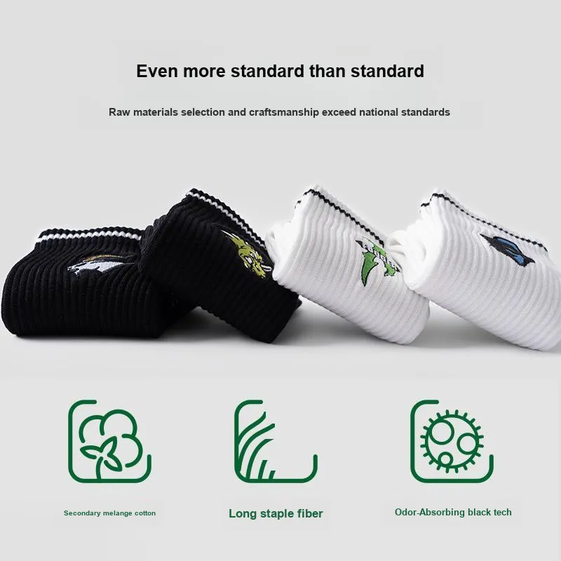 FUGEER Mid-Calf Socks Men's 4 Pack-19
