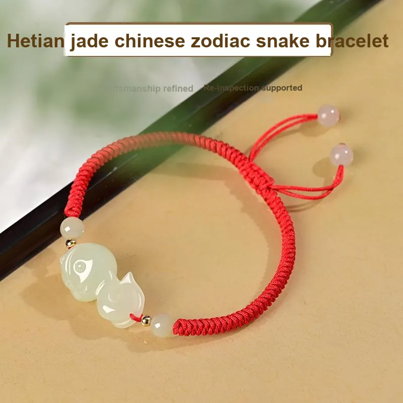 KUNYUYAO Hetian Jade Bracelets Pale Greenish White Jade Unisex-22