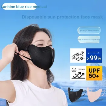 LANHINE Non woven Meltblown Fabric Face Masks Unisex Black Pink
