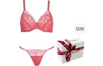 Selmark Underwear Set Women's Gift Box Set Coral Red