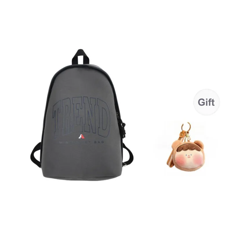 URBAN FOREST Nylon Backpack Unisex Pink/Light Purple/Khaki/Black/White/Gray-15