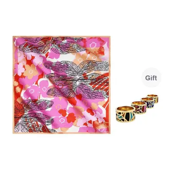 MARJAKURKI Silk Large Scarf Women's