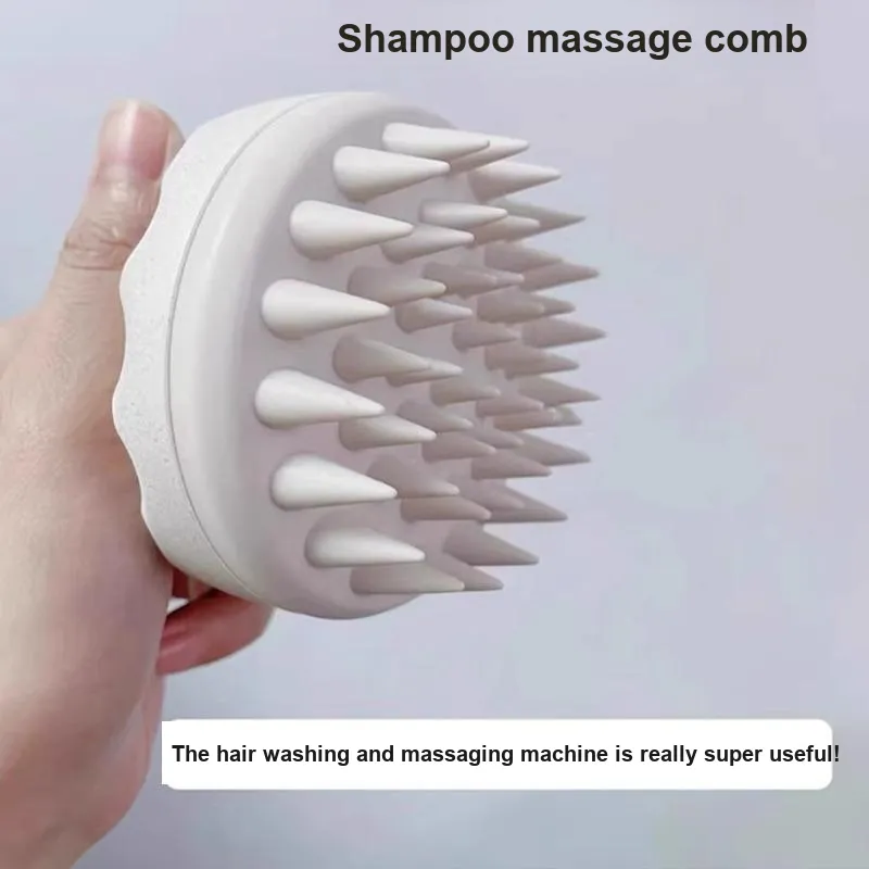 ZHENZI Professional Hair Comb Silicone Hair Brush Scalp Cleaning Head Massage-2