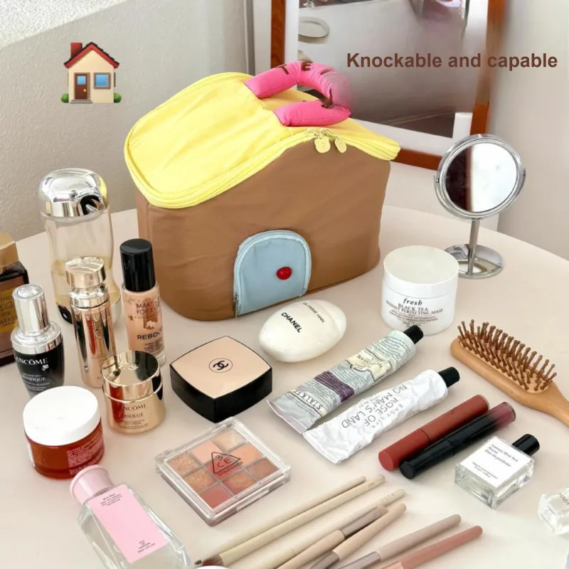Gentle Welcome Cute Cottage Large Capacity Multifunction Storage Bag Portable Handbag Makeup Bags-4