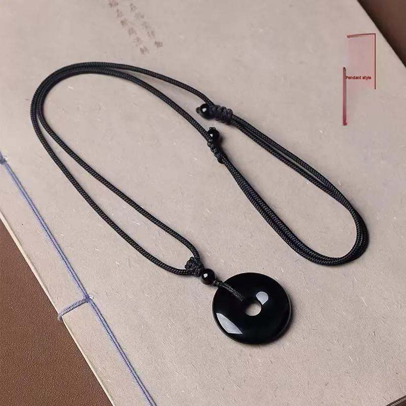 CUIYIN Obsidian Pendants Unisex-1