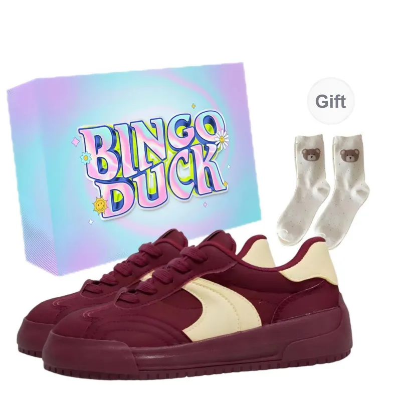 BINGO DUCK Coverage Low Top Skateboard Shoes Women's-2