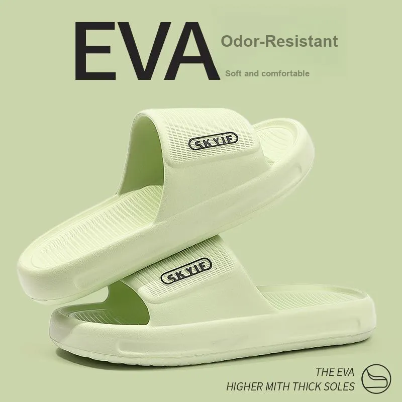 Foot Recreation Summer Home Indoor Comfortable Slip Resistant Bathroom Quiet EVA Slippers, Home Slippers, Unisex-27