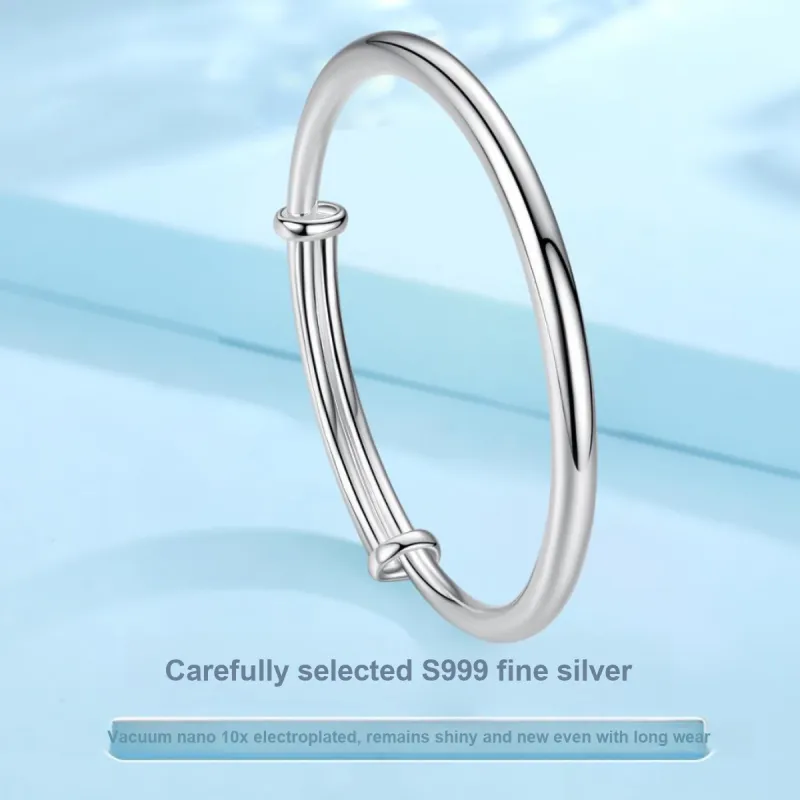 Otoshi 999 Fine Silver Sterling Silver Bracelets Women's-2