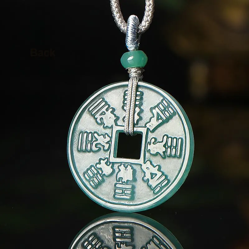 With The Heart Of The Jade Ice Glutinous Necklaces Unisex-6