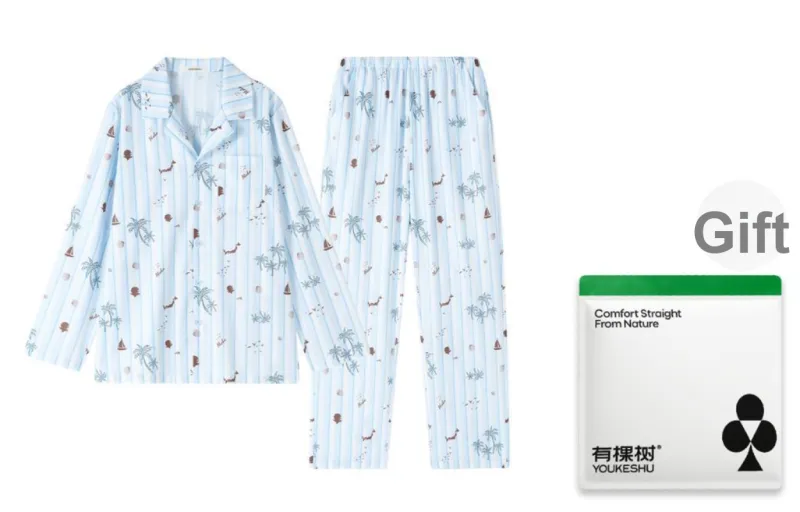 YOUKESHU Ice Silk Pajama Set Men's Shopping Bag-0