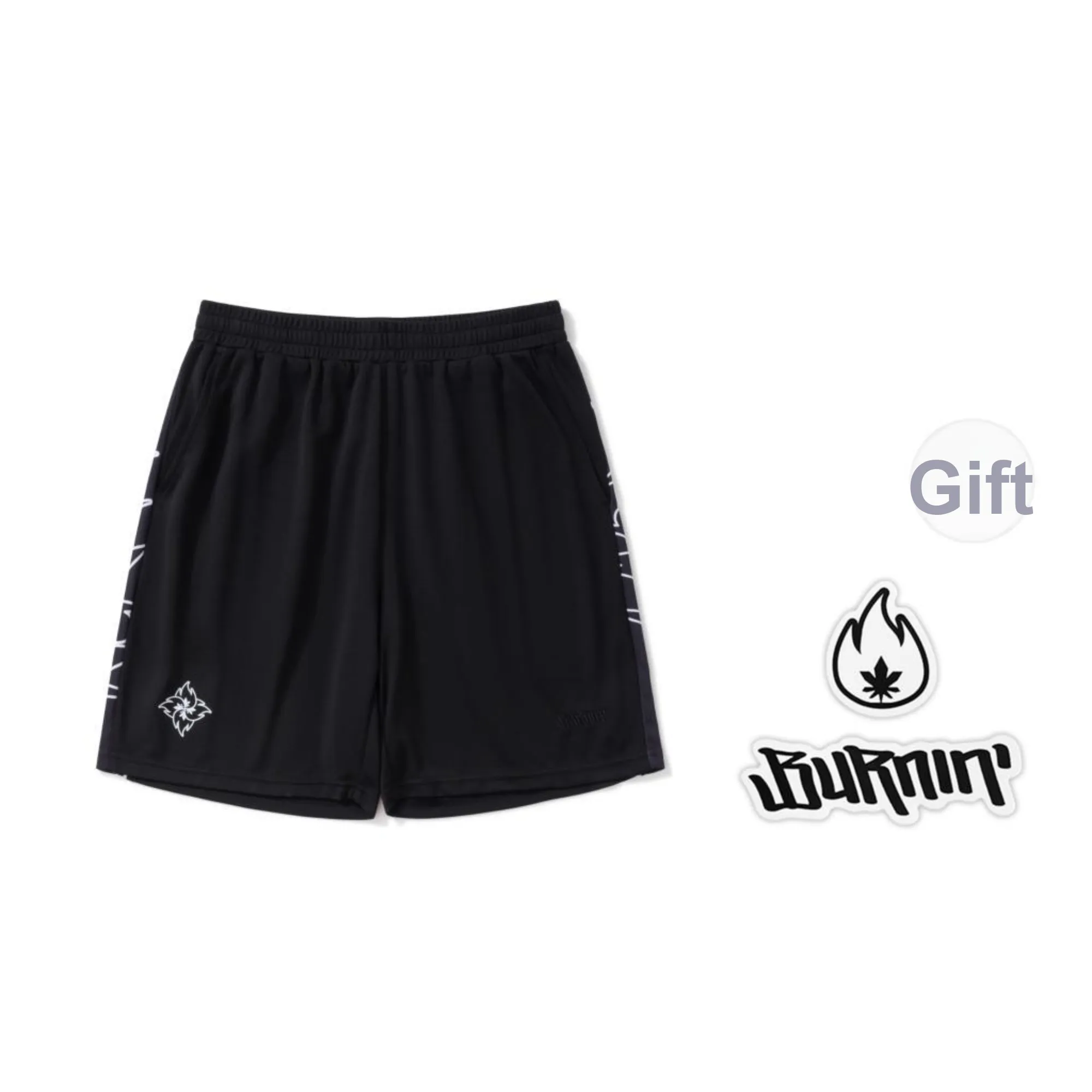 BURNIN Casual Shorts Unisex Black