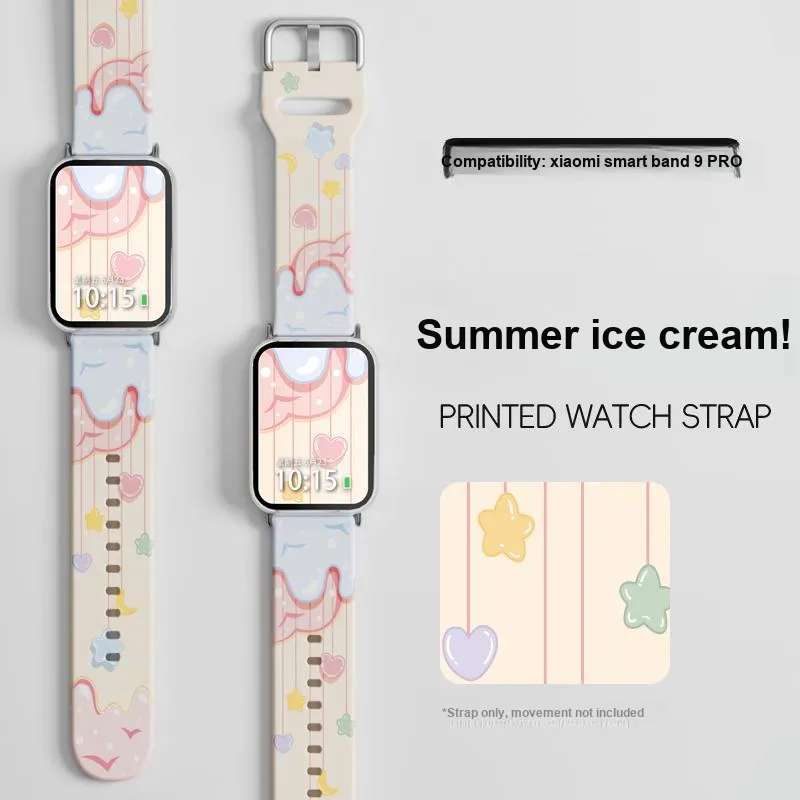 CHUANGYIDA Xiaomi Red Beige Compatibility Watch Band 135 230mm Silicone Material-8
