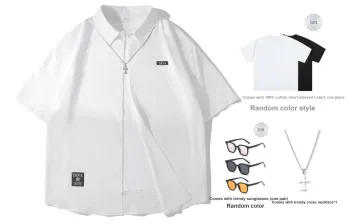 DEVA STATES Shirts Unisex White Comes With Short Sleeved Shirt, Sunglasses, And Necklace