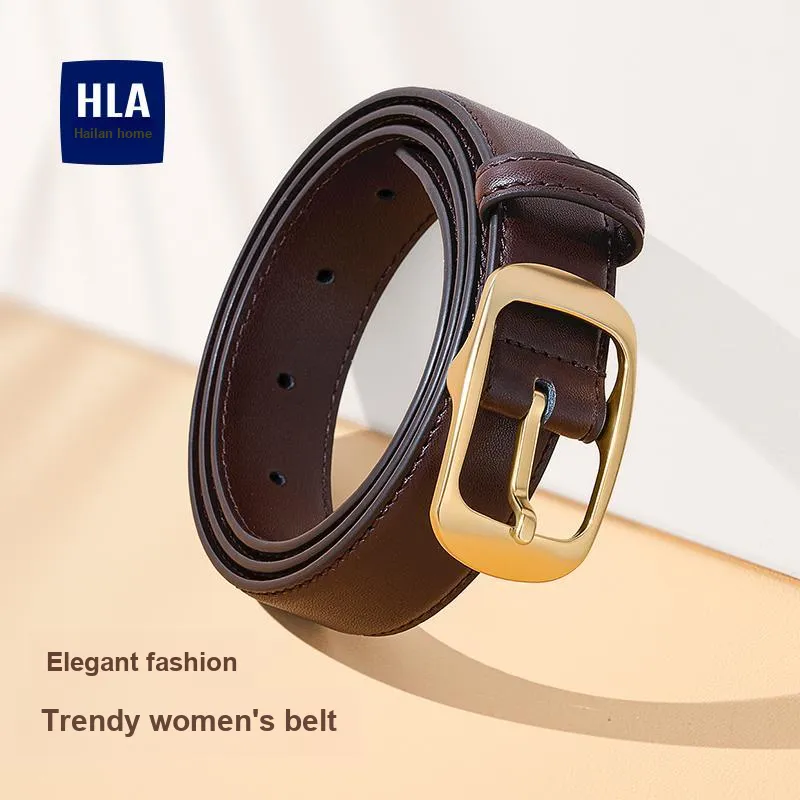 HLA Cow Leather Belts Women's Width 2.9cm-2