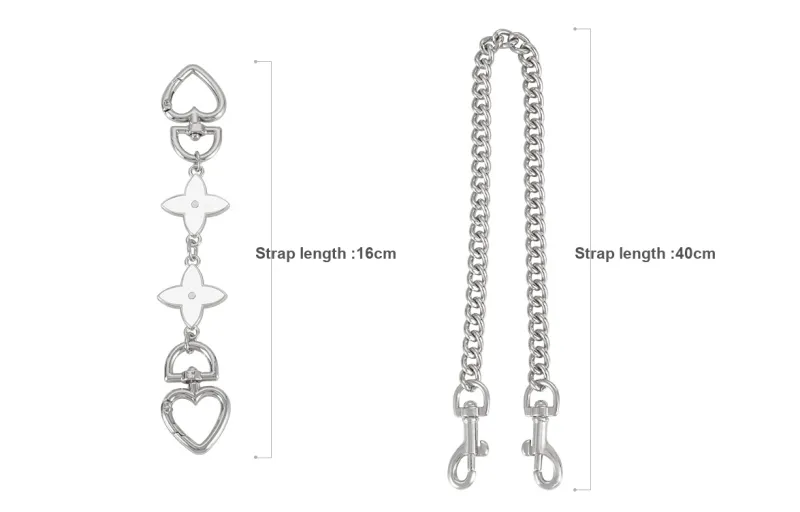 Lan Bao Fan Alloy Metal Bag Accessory Bag Strap Women's Gold/Silver-46