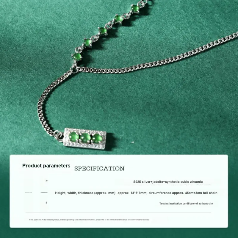 Oriental Jade Ice Type Necklaces Women's-2