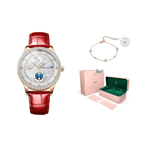 LOBINNI L Элегантные Женские Часы Автоматический Механический Механизм Корова Кожа Ремешок Часы Женские Белый Циферблат