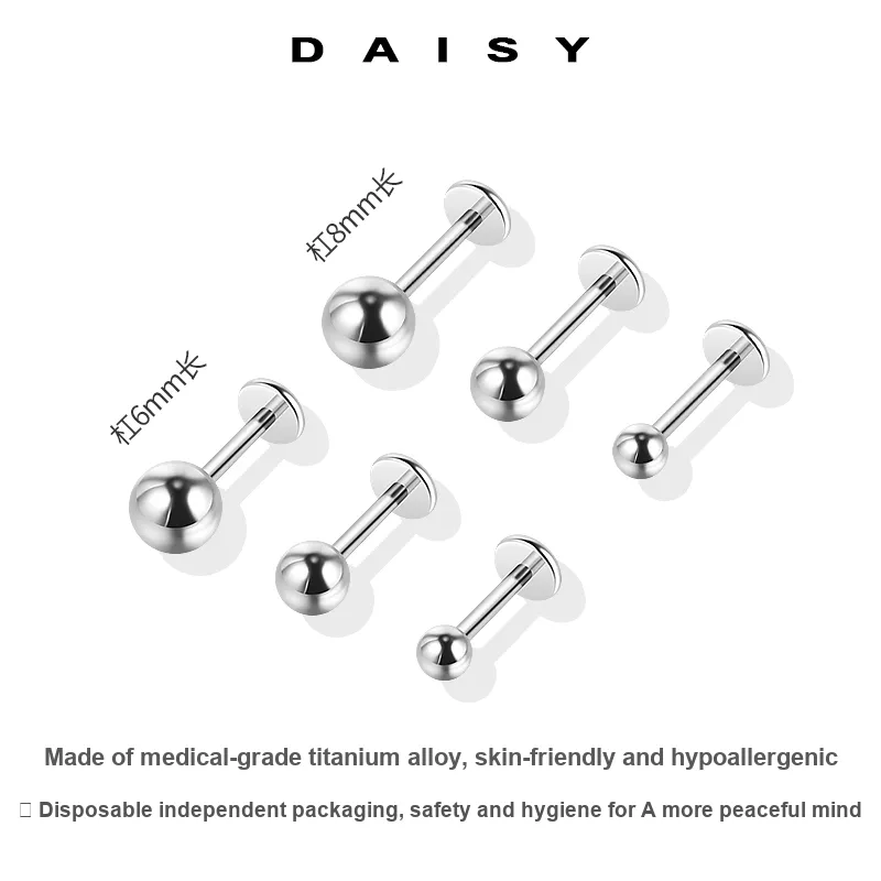 Daisy Dream Titanium Alloy Stud Earrings Unisex-2