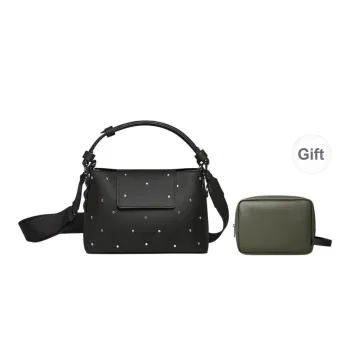 Gaston Luga PU Shoulder Bag Crossbody Bag Handbag Women's Black