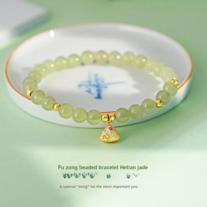 WEITIANXUAN Bracelets Pale Greenish White Jade Women's-2
