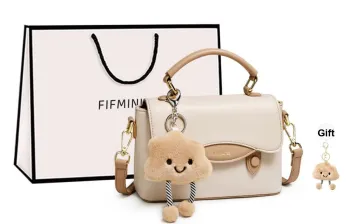 15 MINS Synthetic Leather Crossbody Handbags Regular Women's Ecru & Apricot/Ice Blue