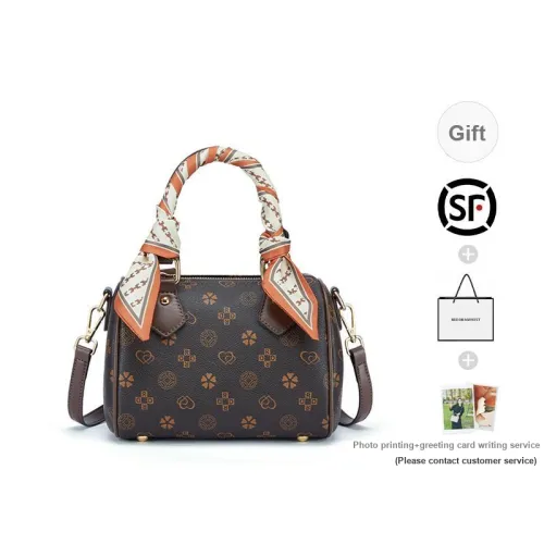 RED DRAGONFLY PVC Mommy And Friend Bag Boston Bag Shoulder Bag Crossbody Bag Handbag Regular Women's Dark Coffee