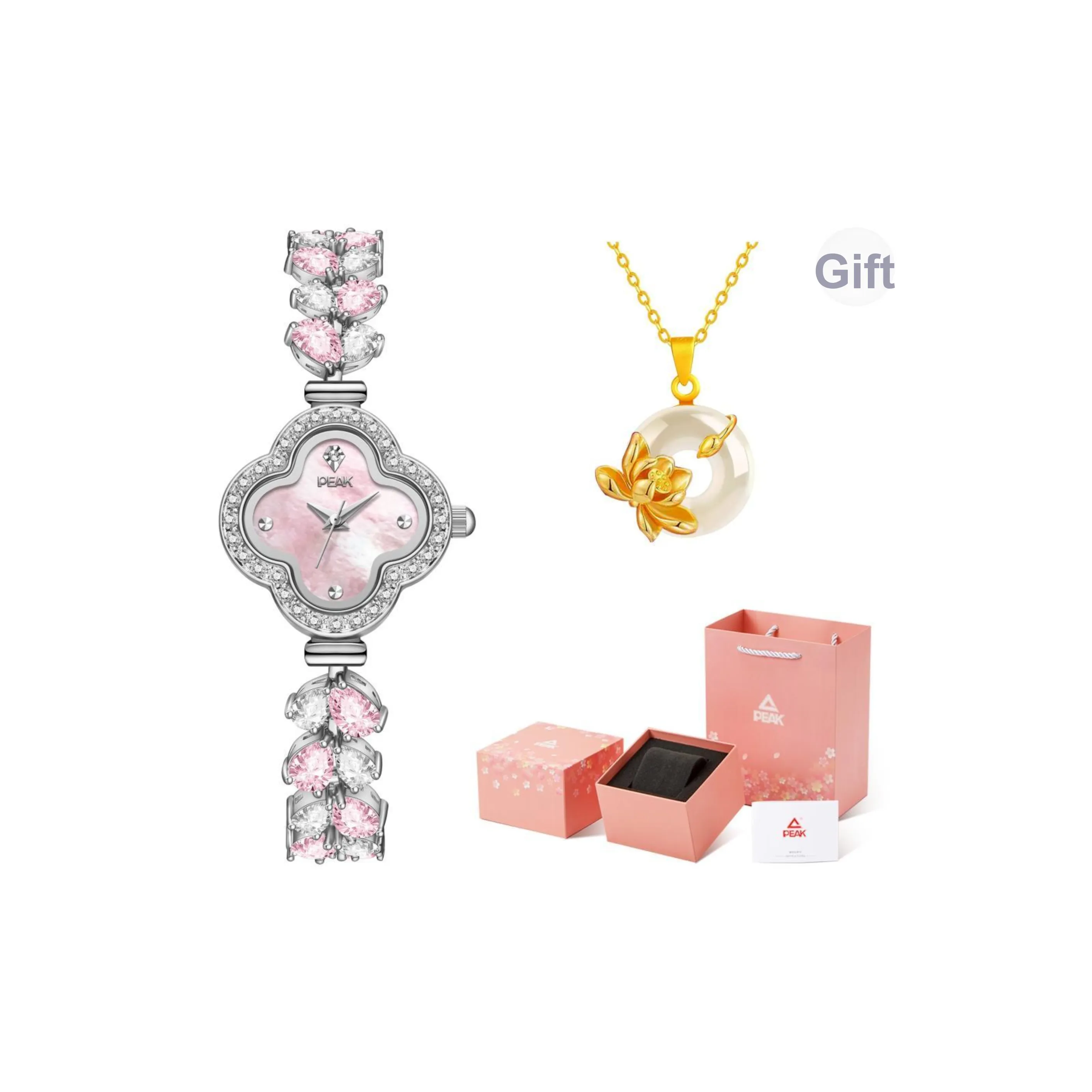 PEAK Кварцевый механизм Часы Женские часы Мать жемчуга Циферблат