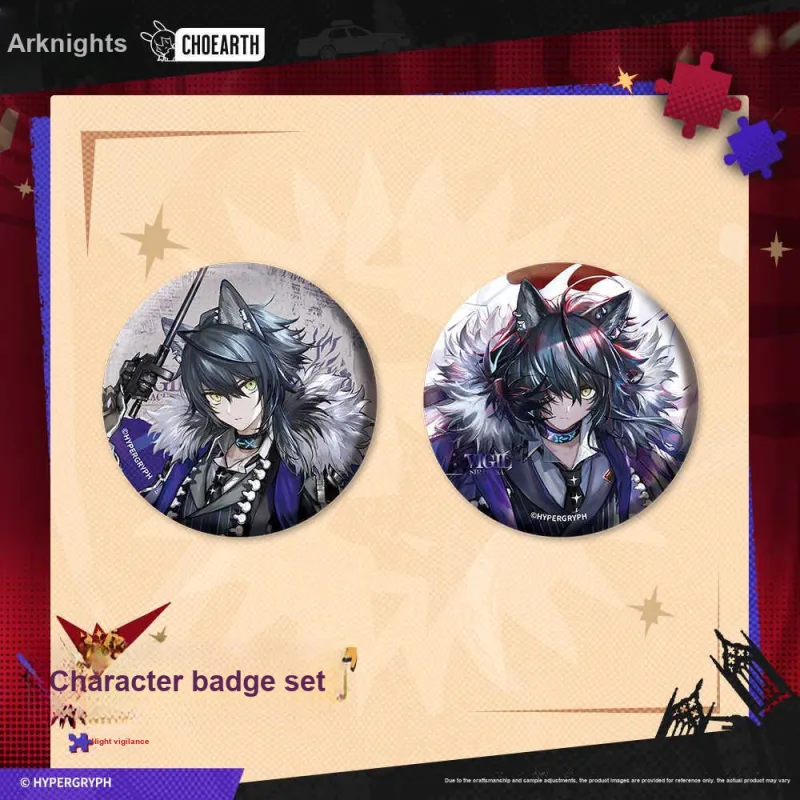 Arknights Silent Texas, Excommunication, Night Vigil Character Badge Set Badges-4
