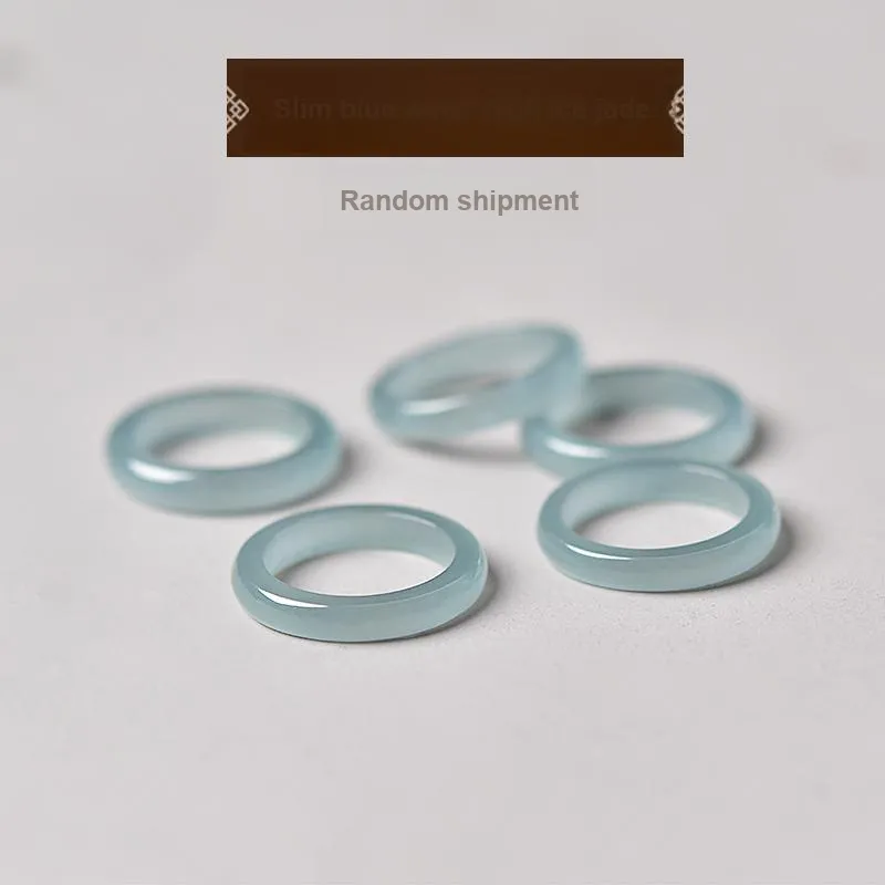 Tokai Family Ice Glutinous Jadeite Rings Unisex-3