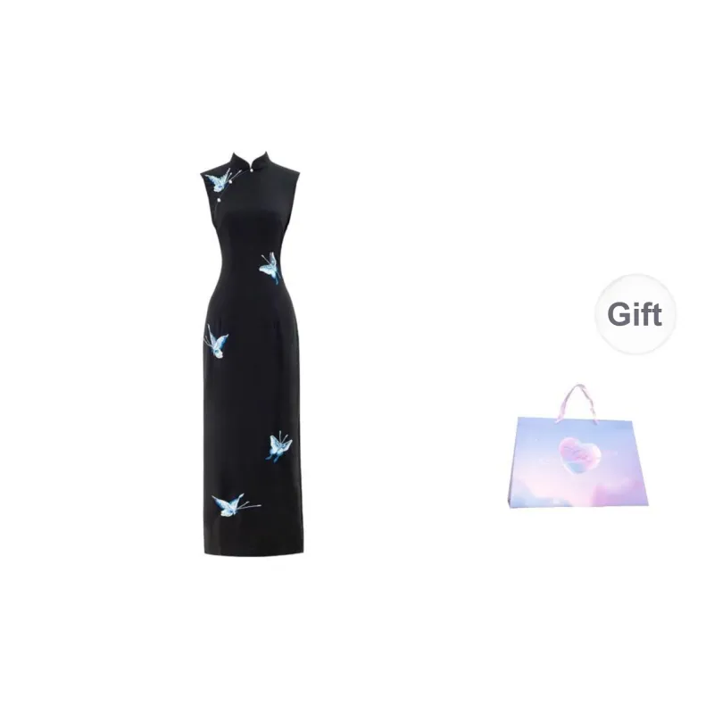 Fashion Sleeveless Dress Women's Classic Black-7