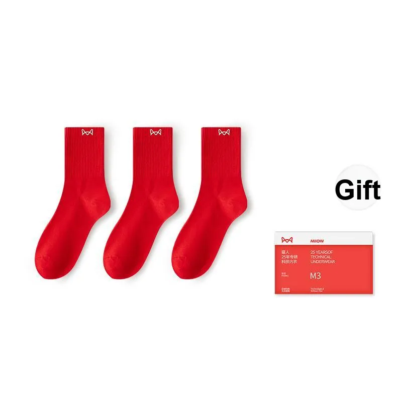 MIIOW Mid Calf Socks Women's Shopping Bag Combo Set