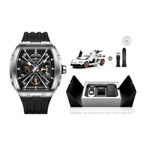 PONIGER Автоматический механический механизм Мужские часы 51mm*46mm*13mm Скелет