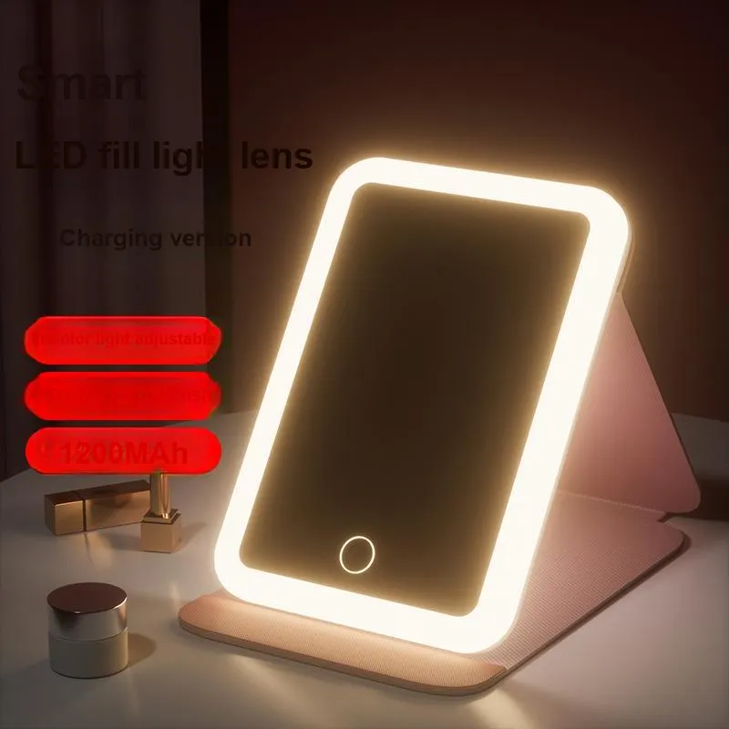Evening Tang LED Travel Portable Foldable With Light Stand Make Up Mirrors-4