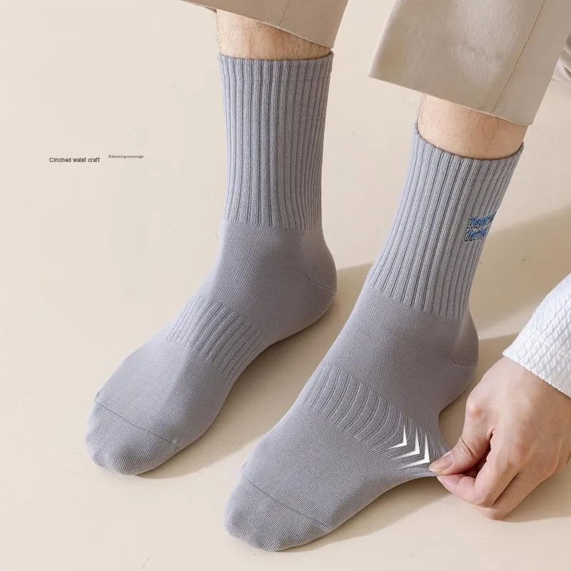 JIAZINI Mid Calf Socks Men's 4 Pack-15
