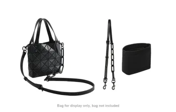 Luxury Care Artisan Workshop Felt Crossbody Leather Strap With Liner Bag Unisex Black