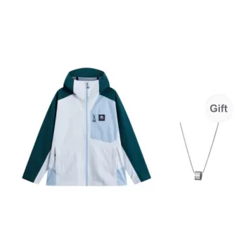 Kappa Waterproof And Windproof Windbreaker Jacket Men's White Comes With Necklace
