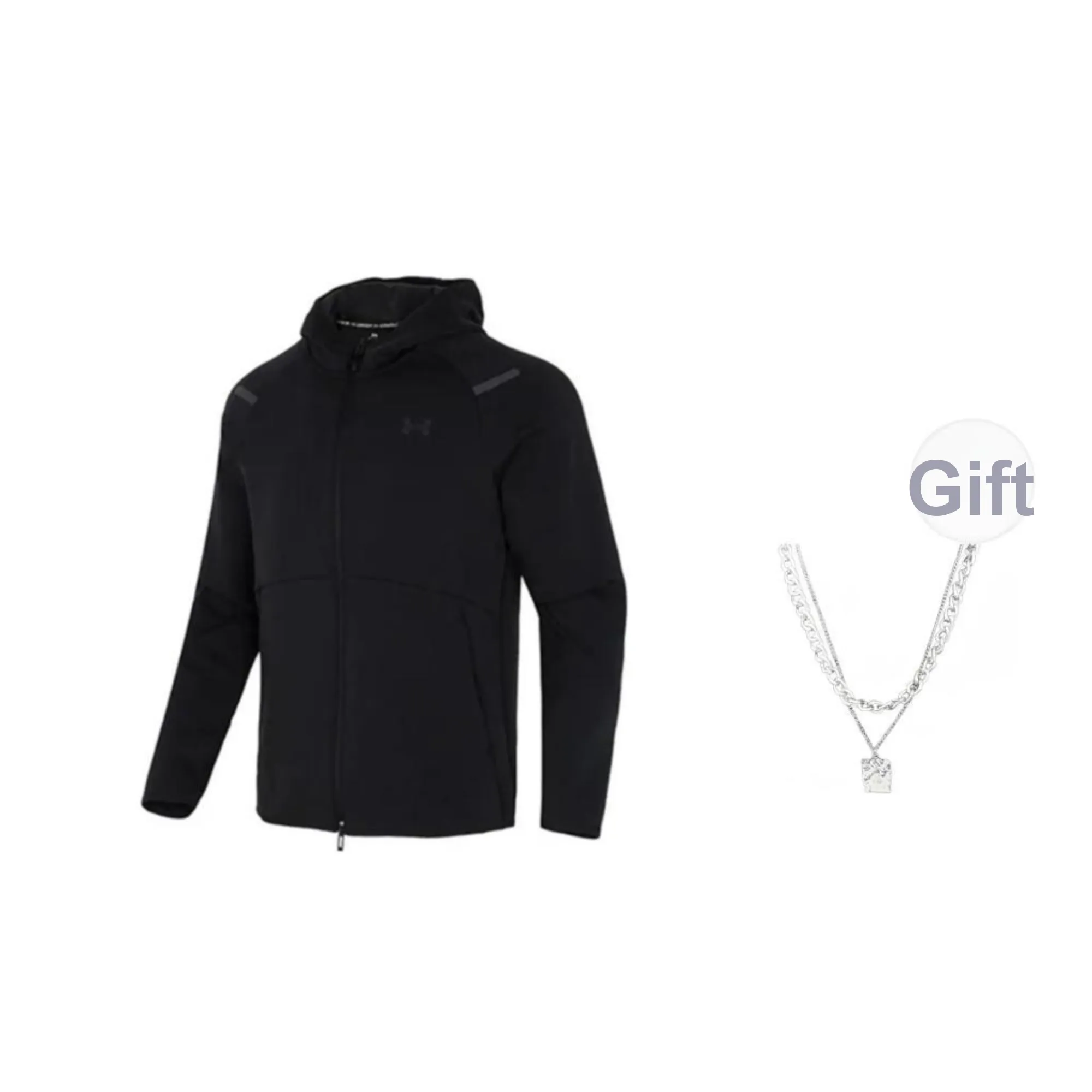 Under Armour Jackets Coats Unisex Black Comes With Necklace