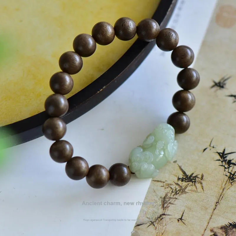LAOMIAO Hetian Jade Bracelets Green Jade Women's-10