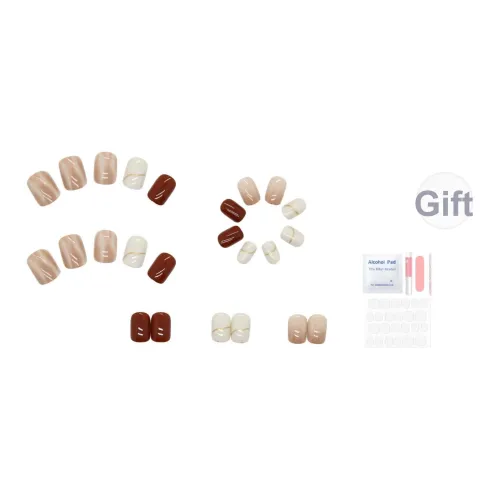 SEVERLAND False Nail Короткий Телесный Смудж