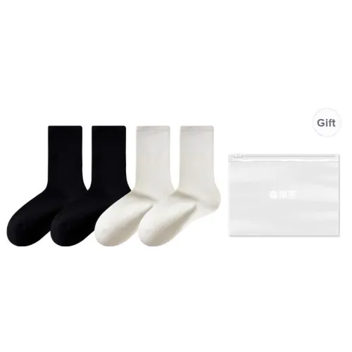 Temooues Mid Calf Socks Women's Shopping Bag 4 Pack