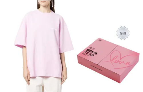 WE11DONE T-Shirts Unisex Gift Box Sets Pink