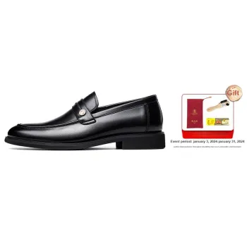 LAORENTOU Dress Shoes Men Low Top Black/Coffee