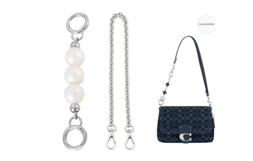Lan Bao Fan Metal Bag Accessories Women's Blue/Silver