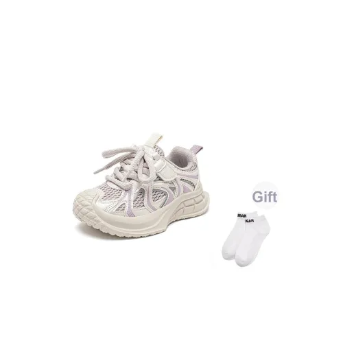 HOBIBEAR Амортизация устойчивость к истиранию дышащий низкий верх детские повседневные туфли бежевый фиолетовый детский