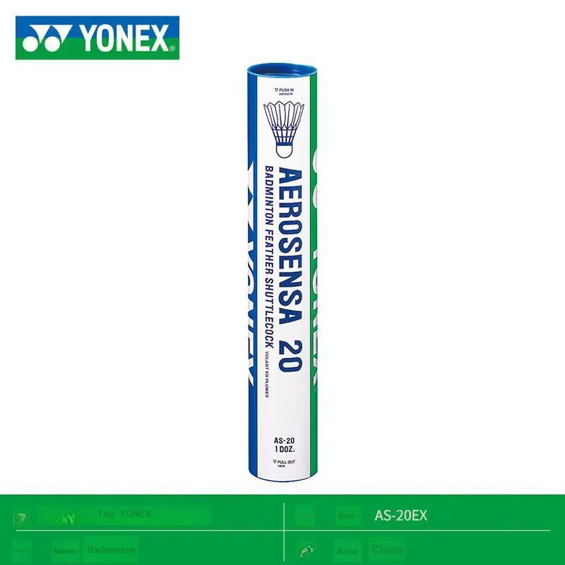 YONEX AS 20EX. Goose Feather Shuttlecock 12 Pack Goose Feather All Round Goose Feather Match Ball Shuttlecocks-3