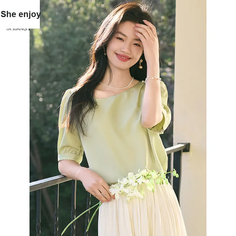 She Enjoys Chiffon Shirt Women's-13