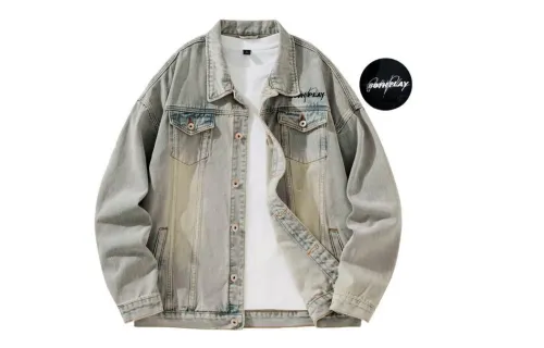 BOTH PLAY Denim Jacket Comes With Short Sleeved T Shirt Unisex